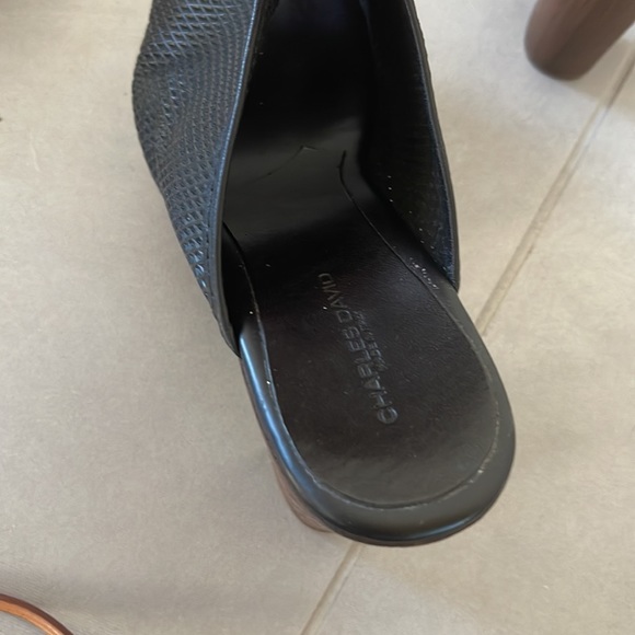 Black platform wedges Charles David - Picture 4 of 6